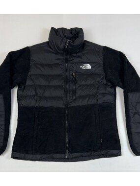 The North Face Women S/P Black 550 Down Hybrid Polartec Fleece Puffer Jacket